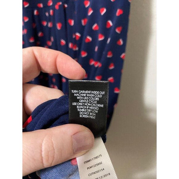 Torrid Women's Navy Blue Heart Midi Flutter Sleeve Dress Size 3x - Picture 7 of 8